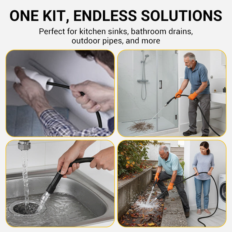 🔥HOT SALE 50% OFF🍲High-Pressure Sewer Jetter Hose with Nozzle