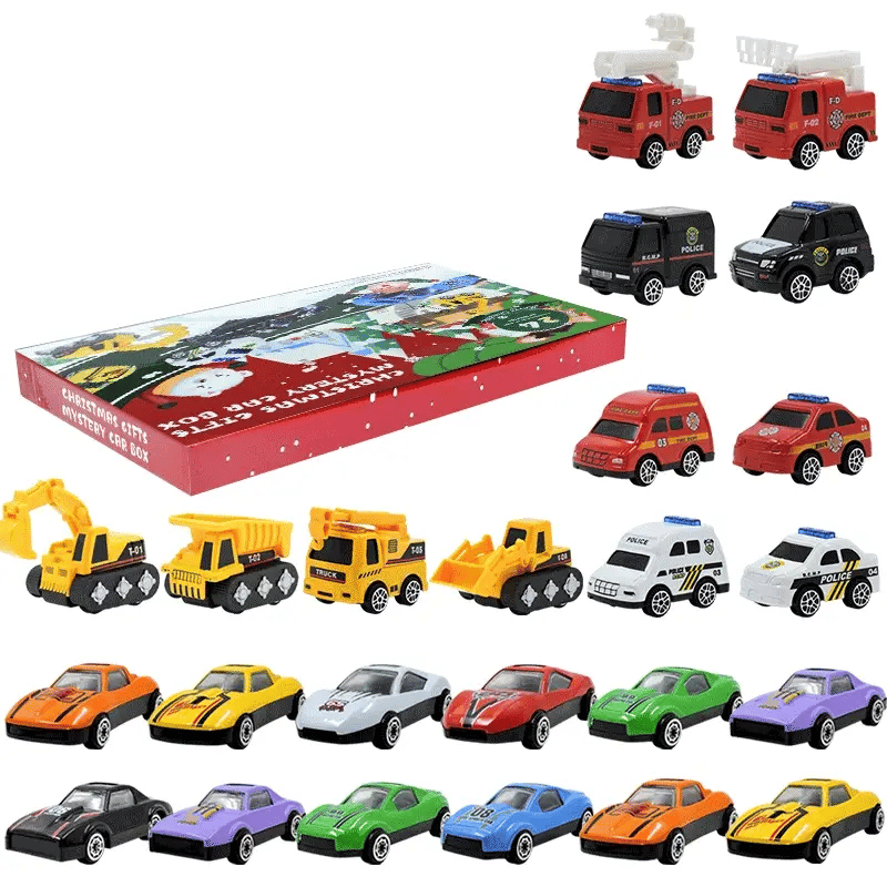🎄Christmas Special Offer🎁 Die-Cast Construction Vehicle Advent Calendar for Christmas