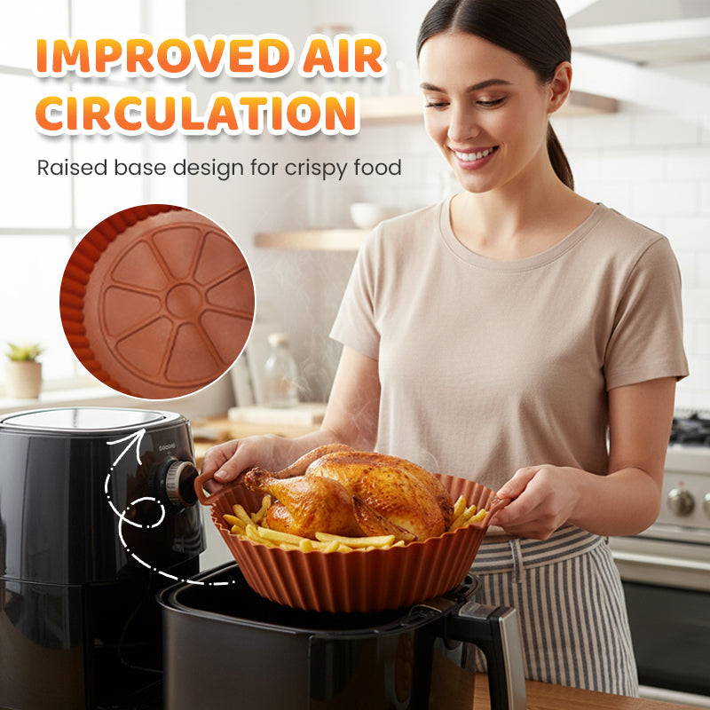 🔥6-Piece Silicone Air Fryer Baking Tray Set – Non-Stick & Easy to Clean