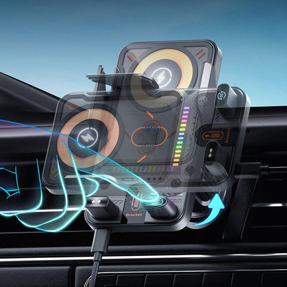 🔥Last Day Sale 50%🔥Smart 2-In-1 Auto-Rotating Car Phone Holder & Wireless Charger