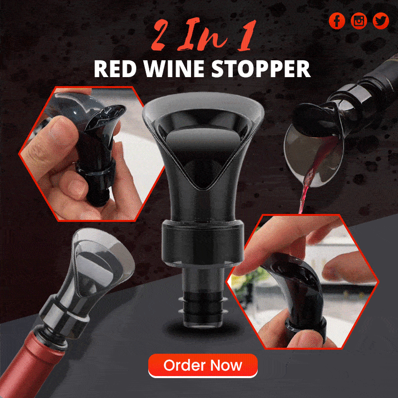 🍷 2-in-1 Wine Stopper – Seal & Pour With Ease