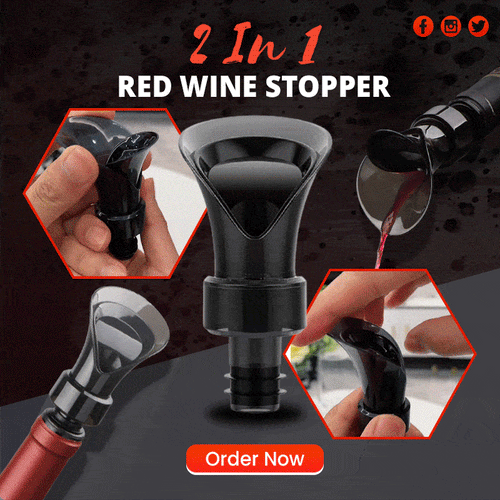 🍷 2-in-1 Wine Stopper – Seal & Pour With Ease
