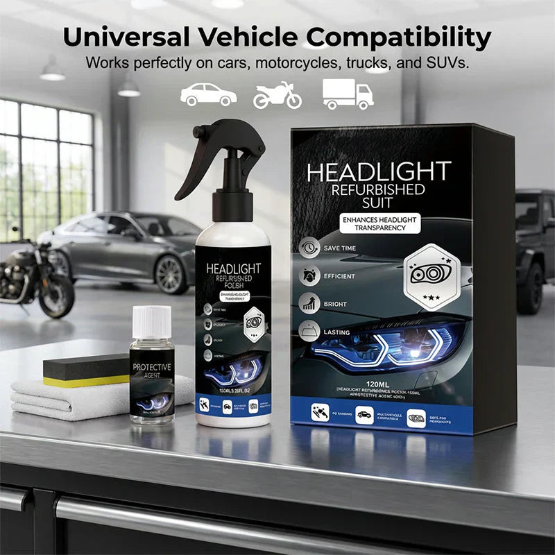 🚗 50% OFF ! 🔆Professional Car Headlight Restoration Kit