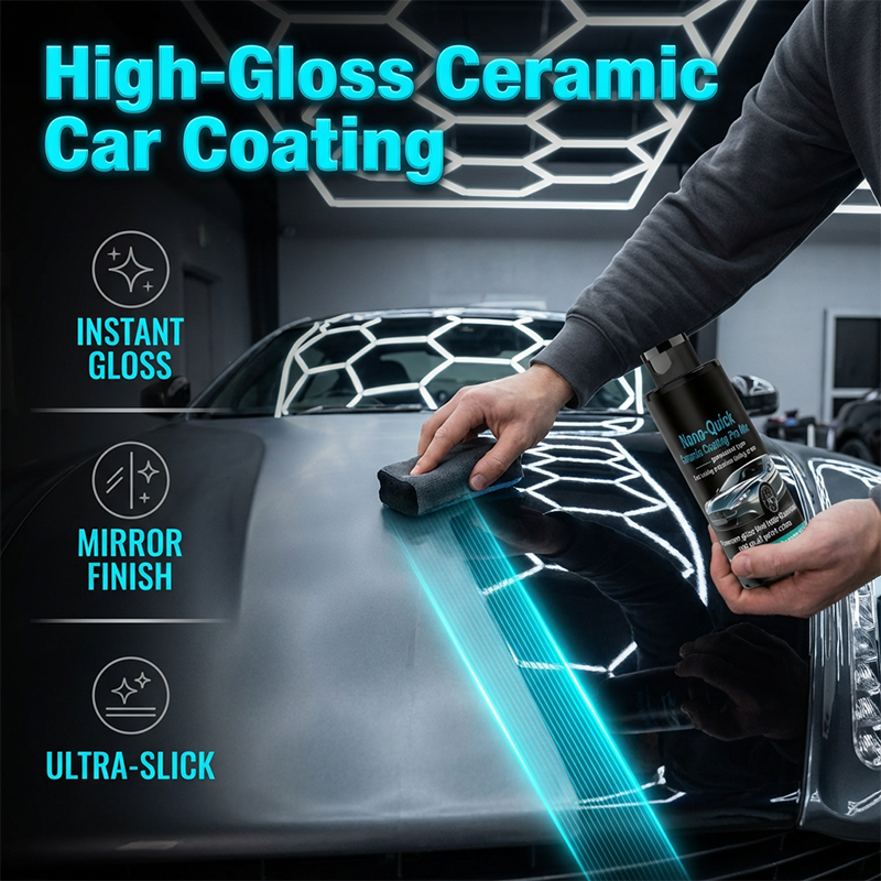 🚗 50% OFF NOW!💧 High-Gloss Hydrophobic Nano Ceramic Spray – Mirror Shine & Water Protection – Car Beauty Treatment ✨