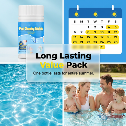 🔥Buy 1 Get 1 Free🔥🏊‍♂️Pool Cleaning Tablets for Crystal Clear Water