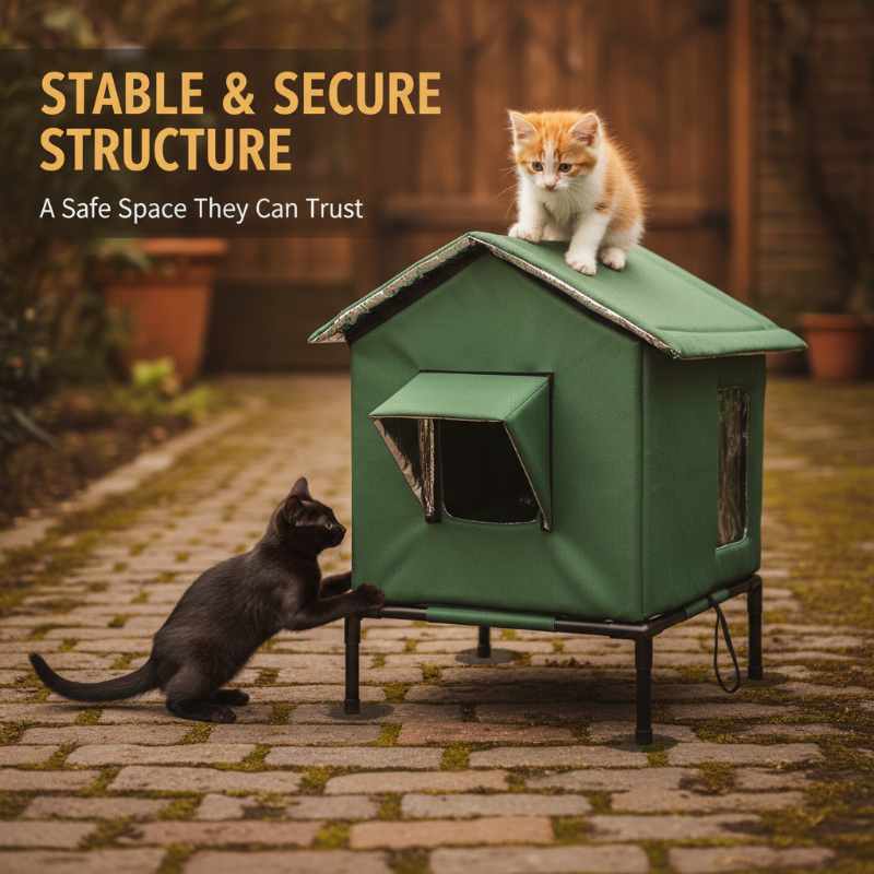 🏠 LIMITED TIME 50% OFF! 🐈 All-Weather Elevated Outdoor Cat House – Waterproof, Insulated & Foldable 🌧️