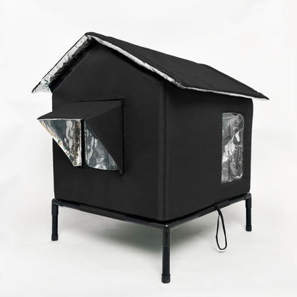 🏠 LIMITED TIME 50% OFF! 🐈 All-Weather Elevated Outdoor Cat House – Waterproof, Insulated & Foldable 🌧️