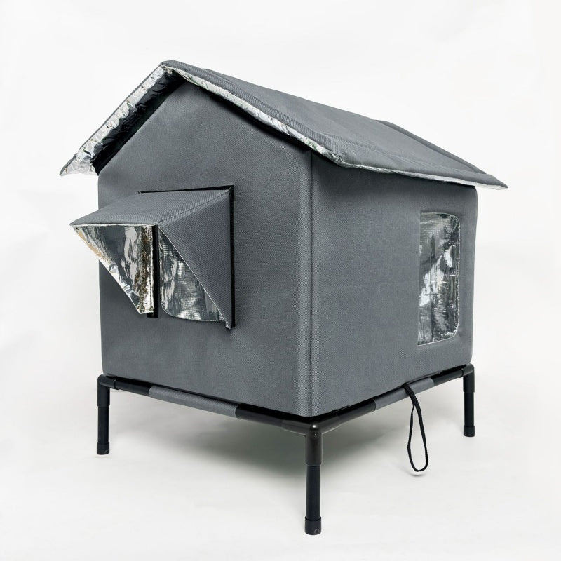🏠 LIMITED TIME 50% OFF! 🐈 All-Weather Elevated Outdoor Cat House – Waterproof, Insulated & Foldable 🌧️