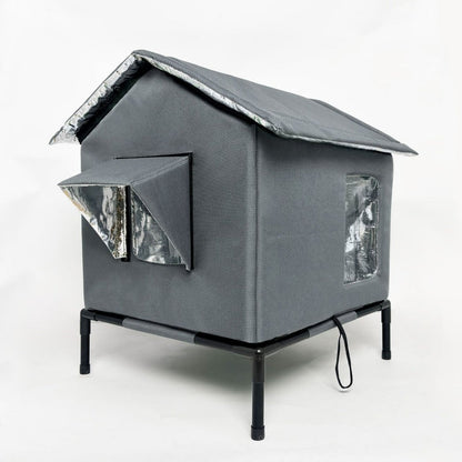 🏠 LIMITED TIME 50% OFF! 🐈 All-Weather Elevated Outdoor Cat House – Waterproof, Insulated & Foldable 🌧️