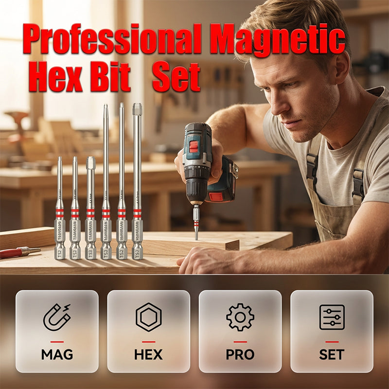 📢📢50% OFF !! ⏰Heavy-Duty Pagoda Hex Bits Set