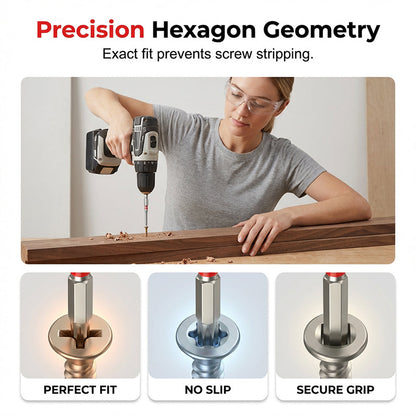 📢📢50% OFF !! ⏰Heavy-Duty Pagoda Hex Bits Set
