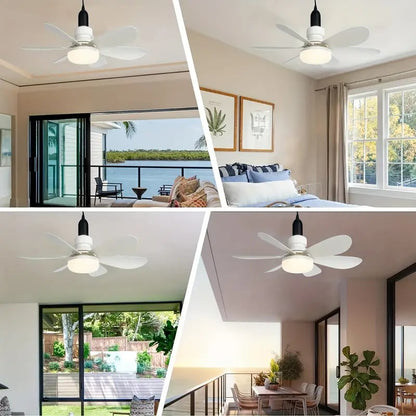 🔥sale-50%OFF-🎁2-IN-1 PORTABLE CEILING FAN & LIGHT with Remote Control