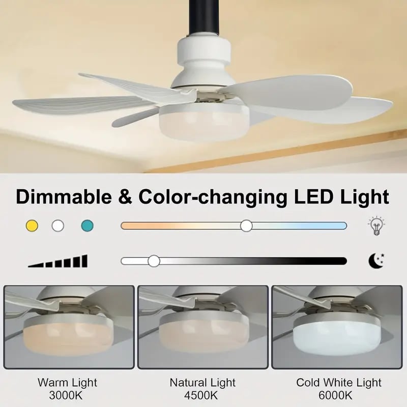 🔥sale-50%OFF-🎁2-IN-1 PORTABLE CEILING FAN & LIGHT with Remote Control