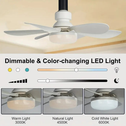 🔥sale-50%OFF-🎁2-IN-1 PORTABLE CEILING FAN & LIGHT with Remote Control