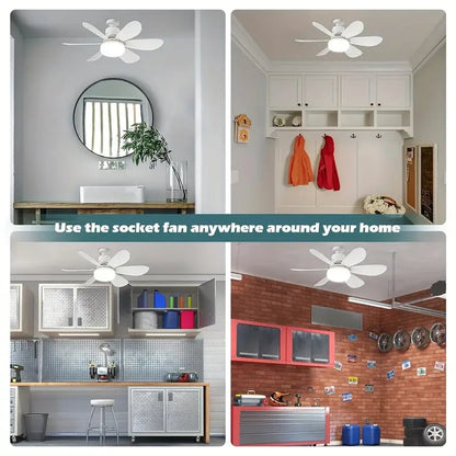 🔥sale-50%OFF-🎁2-IN-1 PORTABLE CEILING FAN & LIGHT with Remote Control