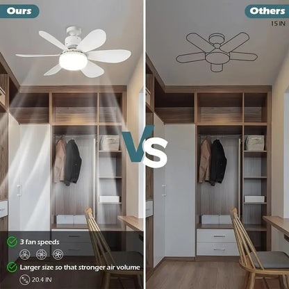 🔥sale-50%OFF-🎁2-IN-1 PORTABLE CEILING FAN & LIGHT with Remote Control