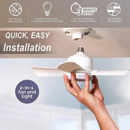 🔥sale-50%OFF-🎁2-IN-1 PORTABLE CEILING FAN & LIGHT with Remote Control