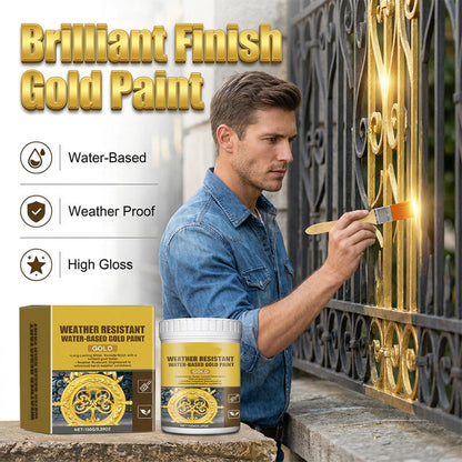 ✨Restore Rusty Metal with Weather-Resistant Water-Based Gold Paint