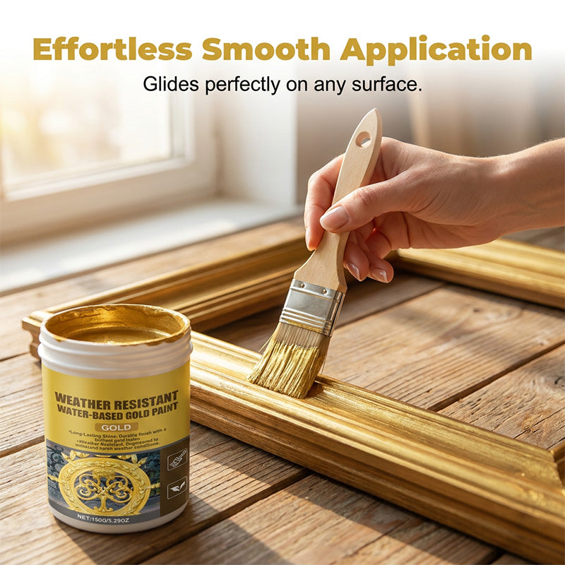✨Restore Rusty Metal with Weather-Resistant Water-Based Gold Paint