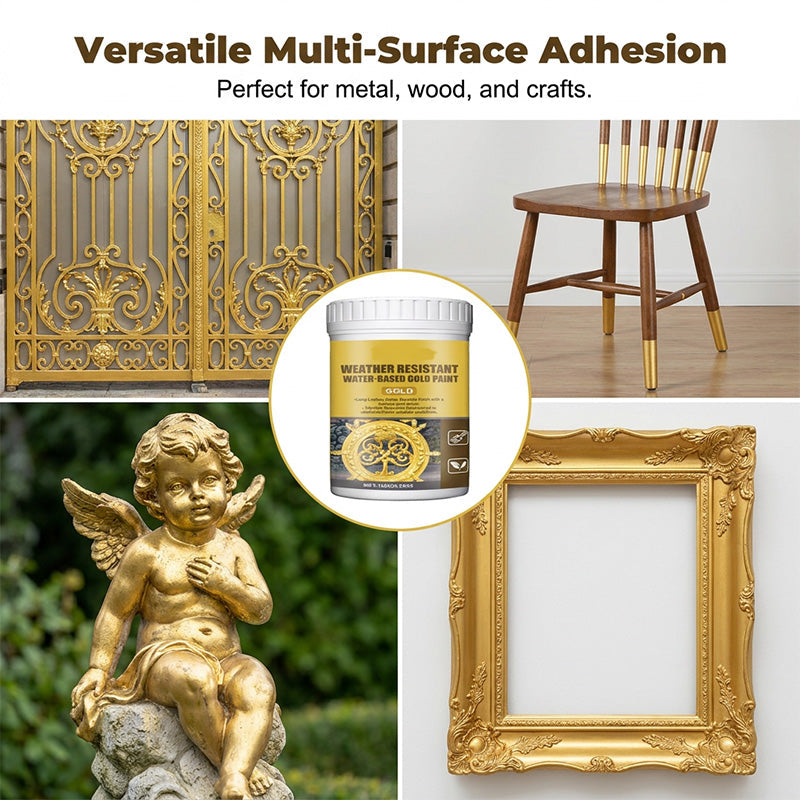 ✨Restore Rusty Metal with Weather-Resistant Water-Based Gold Paint