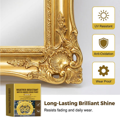 ✨Restore Rusty Metal with Weather-Resistant Water-Based Gold Paint