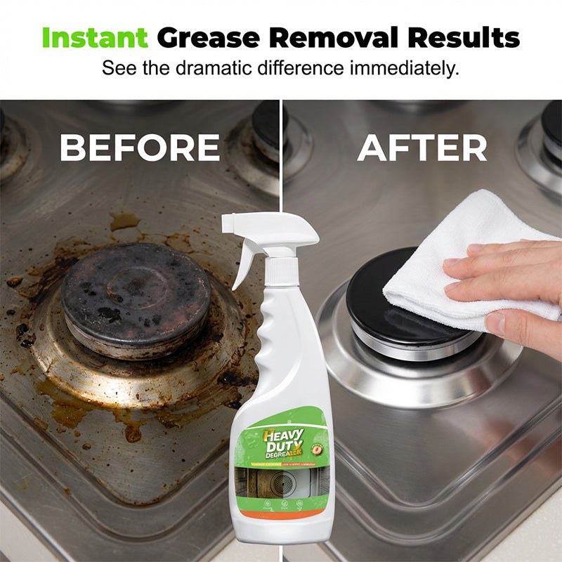 🔥BUY 1 GET 1 FREE🏆Heavy Duty Kitchen Degreaser Spray Powerful Grease Cleaner For Stovetops Ovens Range Hoods Counters And More