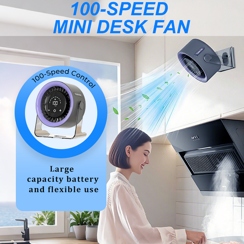 🔥Limited-time 50% off🏆2026 Desktop Fan – Rechargeable and Plug-in 2-in-1
