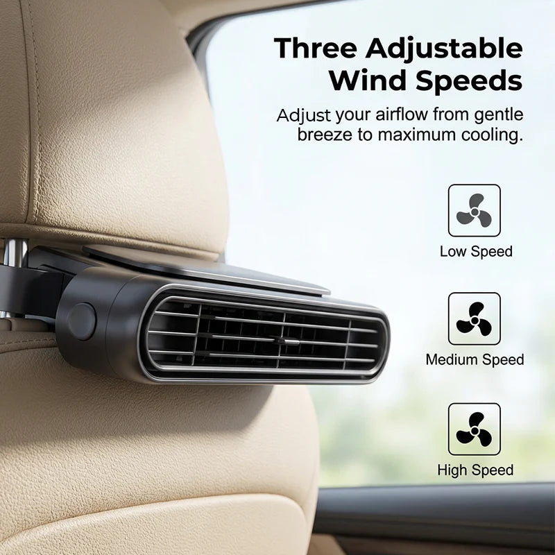 💥LIMITED-TIME 50% OFF!🔥Dual-turbo high-volume car rear seat headrest fan