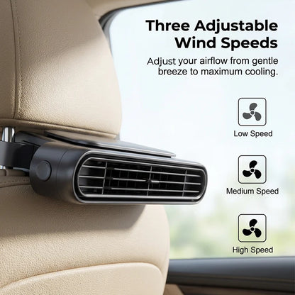 💥LIMITED-TIME 50% OFF!🔥Dual-turbo high-volume car rear seat headrest fan