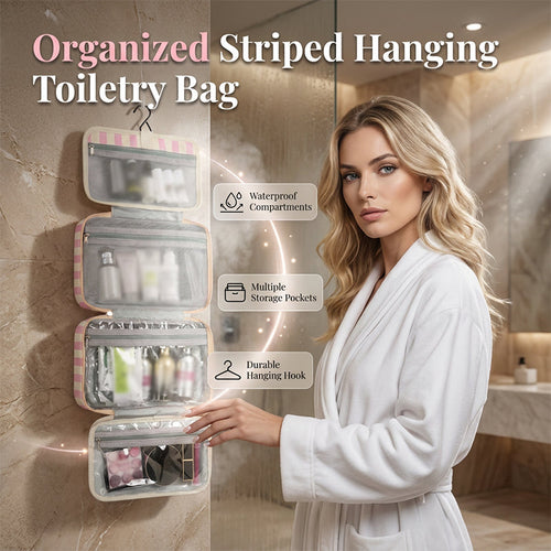 ✨50%OFF✨Striped hanging travel toiletry bag
