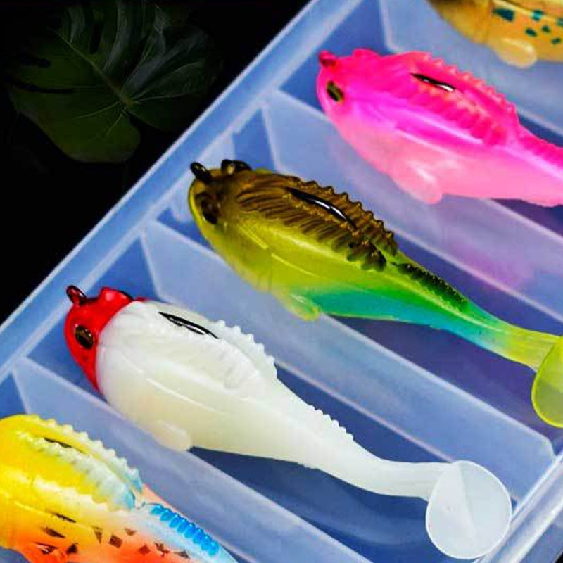 5-Piece T-Tail Soft Lure Set with Box