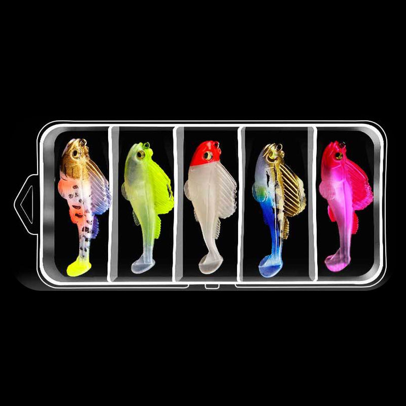 5-Piece T-Tail Soft Lure Set with Box
