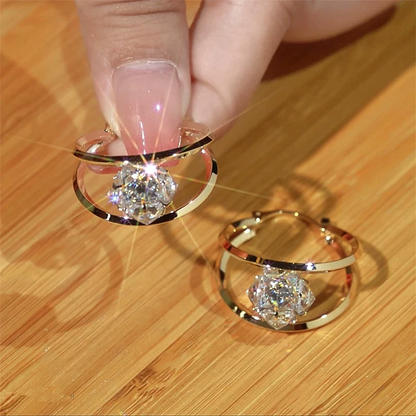 ✨2026 New Model🔥Buy 1 Get 1 Free✨Double-hoop Earrings With Sparkling Zirconia Spheres
