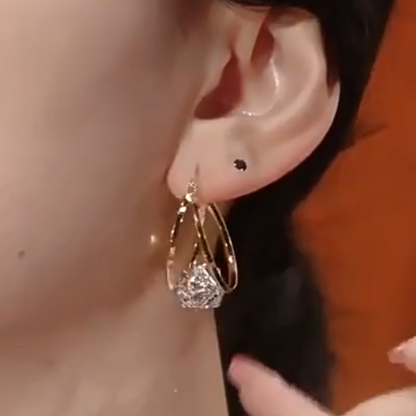 ✨2026 New Model🔥Buy 1 Get 1 Free✨Double-hoop Earrings With Sparkling Zirconia Spheres