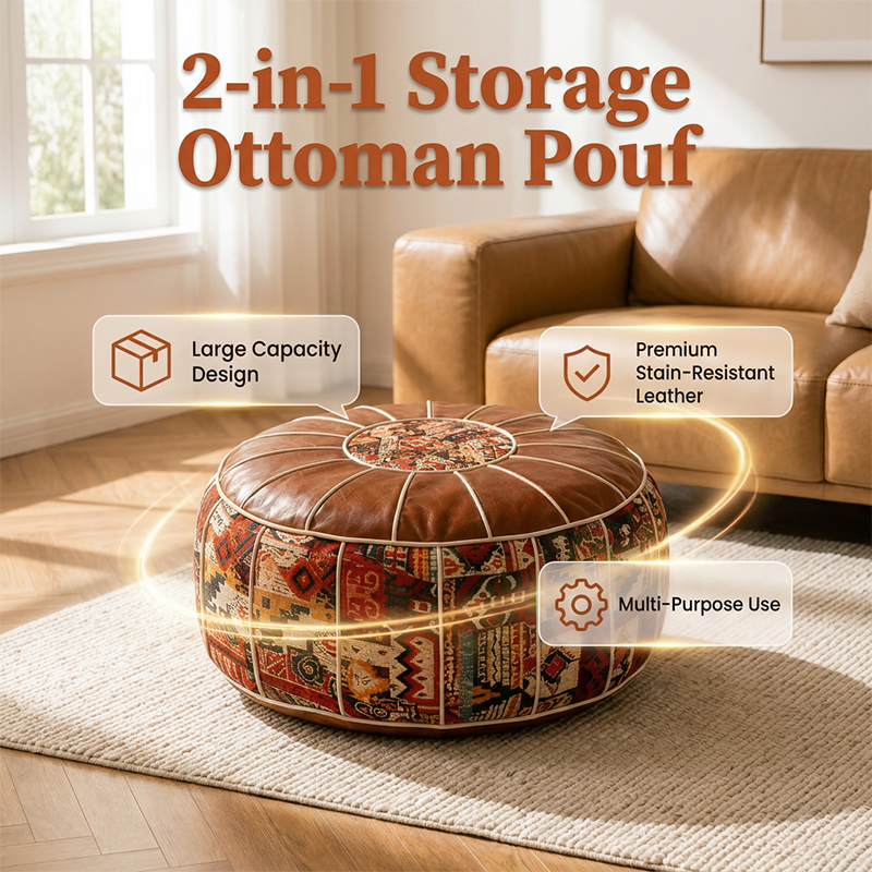 🎁50% OFF💥Multifunctional Storage Ottoman Pouf