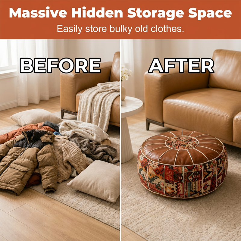 🎁50% OFF💥Multifunctional Storage Ottoman Pouf