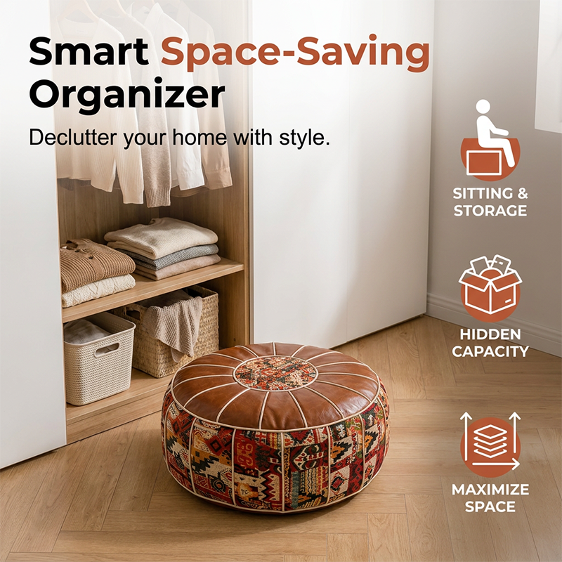 🎁50% OFF💥Multifunctional Storage Ottoman Pouf
