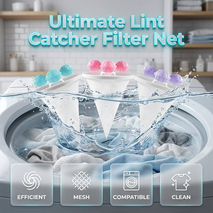 ⏳50%OFF🔥Reusable Washing Machine Filter Bag –  Floating Hair & Fluff Catcher for Front & Top Loaders