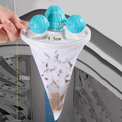 ⏳50%OFF🔥Reusable Washing Machine Filter Bag –  Floating Hair & Fluff Catcher for Front & Top Loaders