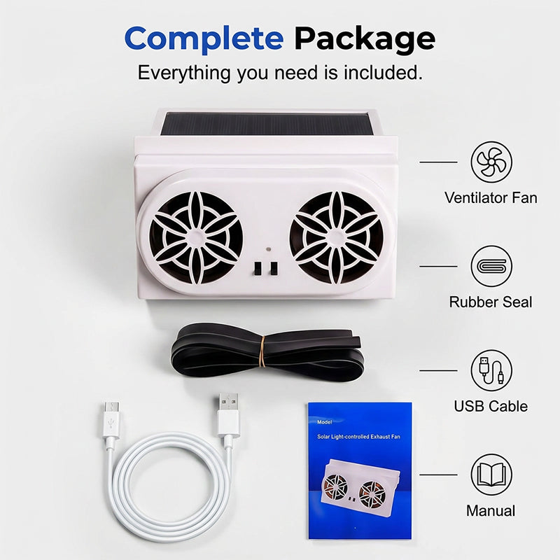 🧊50%off🧊Solar Powered Car Ventilator Fan