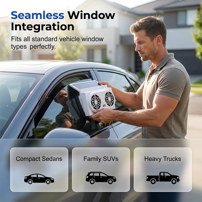 🧊50%off🧊Solar Powered Car Ventilator Fan