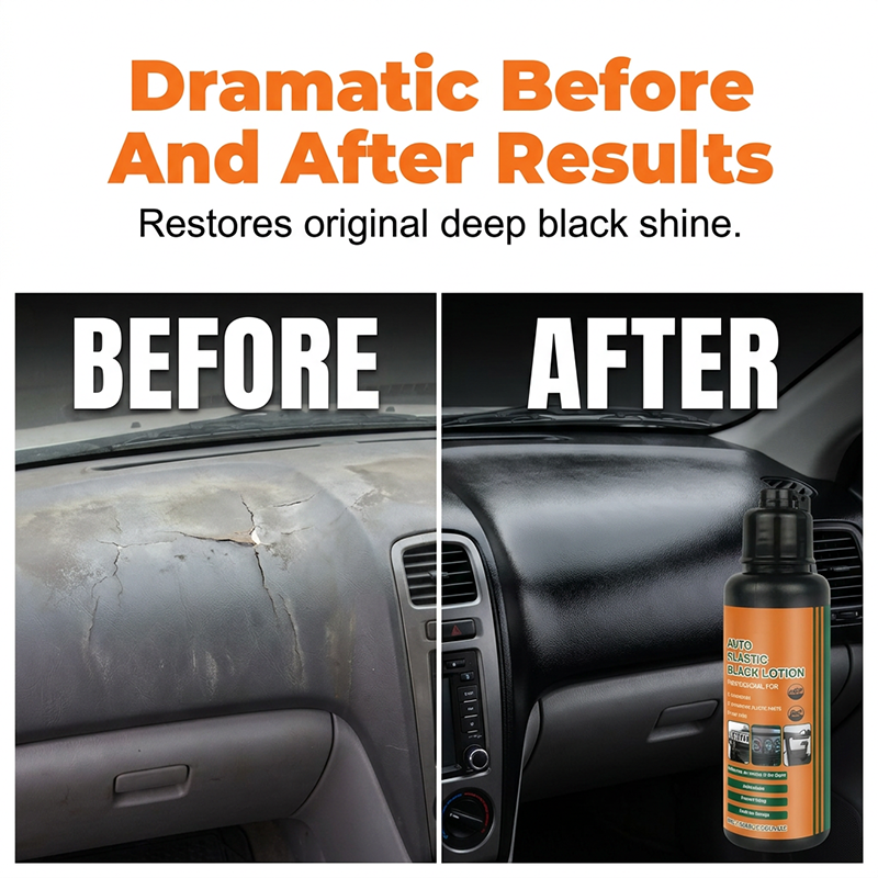 📢📢 50% OFF! 🚗✨ Multi-Purpose Black Plastic Restorer for Cars 🛡️