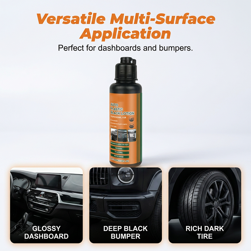 📢📢 50% OFF! 🚗✨ Multi-Purpose Black Plastic Restorer for Cars 🛡️