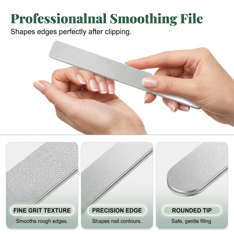 ✂️ Precision Nail Care 3-Piece Set | Curved Blade Prevents Splitting