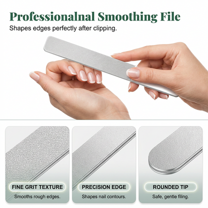 ✂️ Precision Nail Care 3-Piece Set | Curved Blade Prevents Splitting