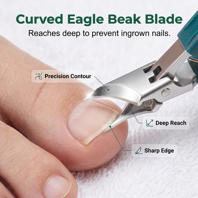 ✂️ Precision Nail Care 3-Piece Set | Curved Blade Prevents Splitting