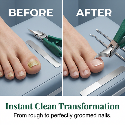 ✂️ Precision Nail Care 3-Piece Set | Curved Blade Prevents Splitting