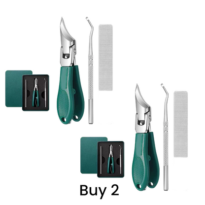 ✂️ Precision Nail Care 3-Piece Set | Curved Blade Prevents Splitting