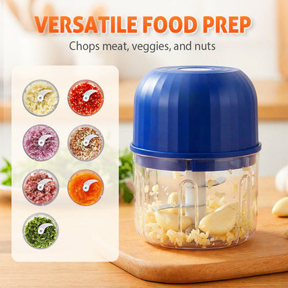 👶🥕🍎 LIMITED-TIME 50% OFF! Versatile Electric Mini Chopper – Grind, Mince, Puree – Stainless Steel Blades, Easy Clean – Great for Baby Food, Salsa, Dips, and Dressings 🧑‍🍳✨