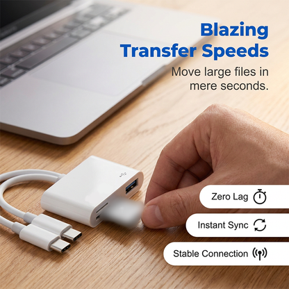 💻50% OFF NOW! Universal 5-in-1 Card Reader Hub – Dual Type-C Multi-Port Memory Card Reader, High Speed USB Data Transfer Adapter, Compatible with Phones, Laptops & Cameras